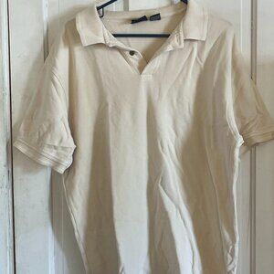 Jos. A. Bank Men’s Pale Yellow Polo Shirt XXL 100% Cotton Short Sleeve